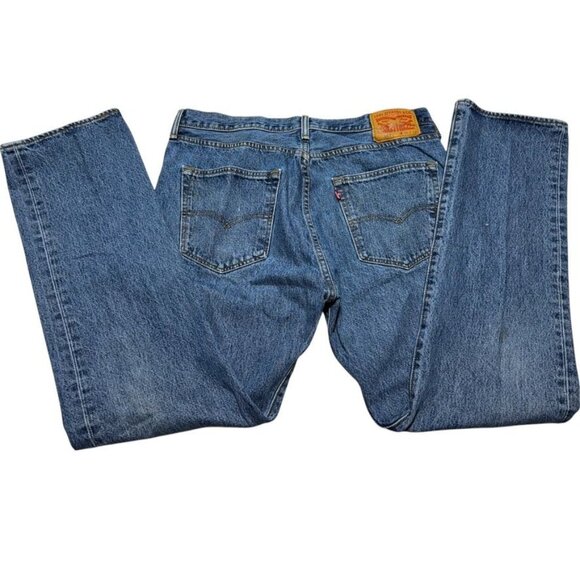 Levi's 501 Straight Cut Jeans Blue Size 36 x 32 - Picture 2 of 8
